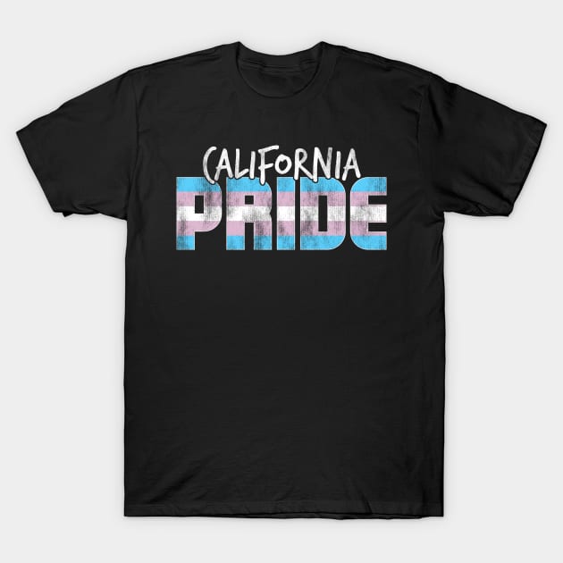 California Pride Transgender Flag T-Shirt by wheedesign